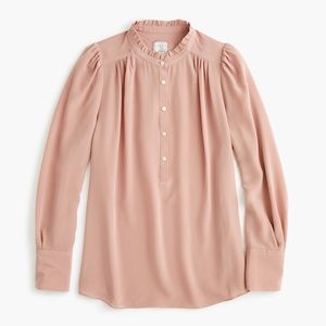 NWT Hatch x J.Crew ruffle silk popover blouse